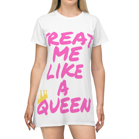 Queen Short Sleeve T-Shirt Dress