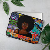 Afro Queen Graffiti Laptop Sleeve