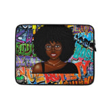 Afro Queen Graffiti Laptop Sleeve