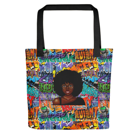Afro Queen Graffiti Tote bag